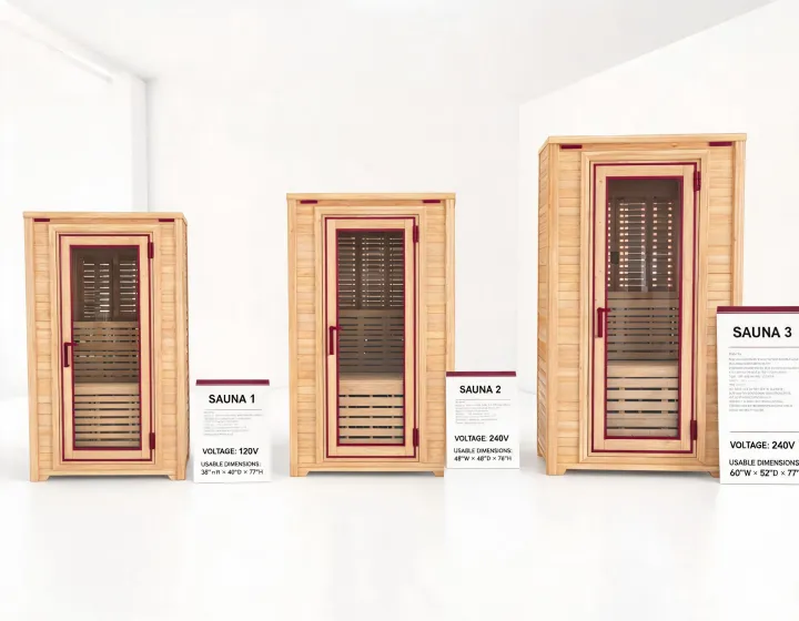 Sauna cabin specification comparison